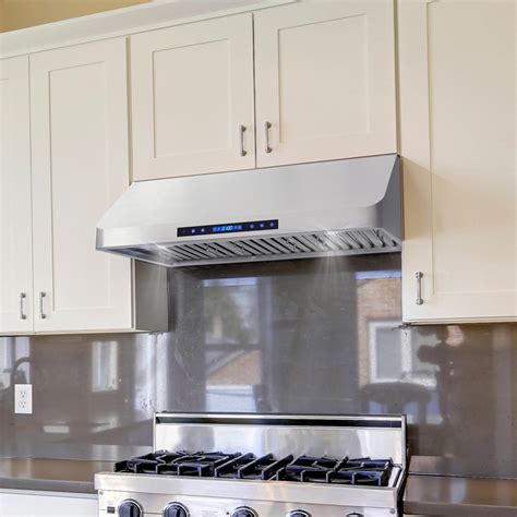 nxr under cabinet stainless steel range hood with led lights|stainless steel under cabinet hood.